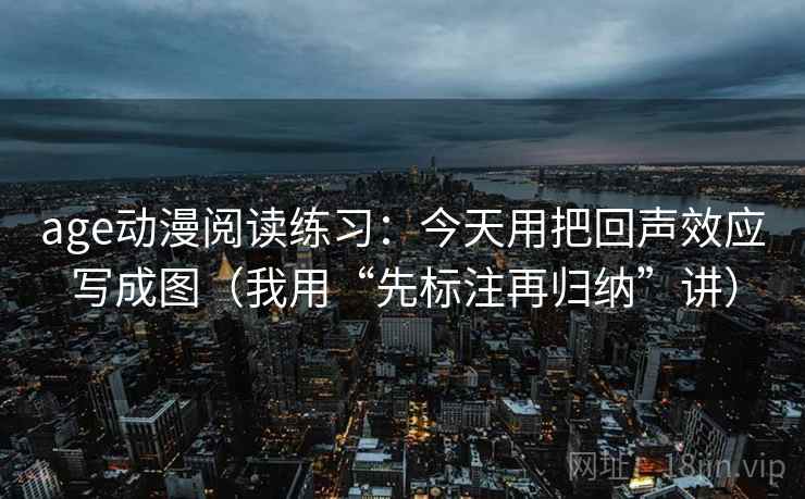 age动漫阅读练习：今天用把回声效应写成图（我用“先标注再归纳”讲）